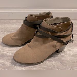 Ankle Strap Camel Booties